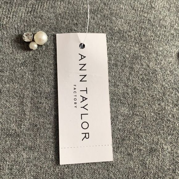Ann Taylor Gray Jeweled Sweater - Picture 5 of 7